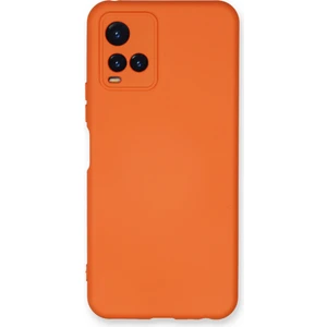 Happycase Vivo Y21 Kılıf Nano Içi Kadife  Silikon - Turuncu