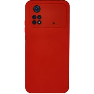 Happycase Xiaomi Poco M4 Pro 4g Kılıf Nano Içi Kadife  Silikon - Kırmızı