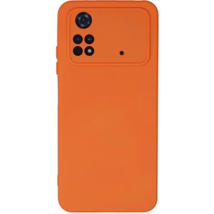 Happycase Xiaomi Poco M4 Pro 4g Kılıf Nano Içi Kadife  Silikon - Turuncu