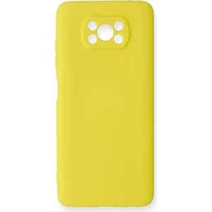 Happycase Xiaomi Pocophone X3 Pro Kılıf Nano Içi Kadife  Silikon - Sarı