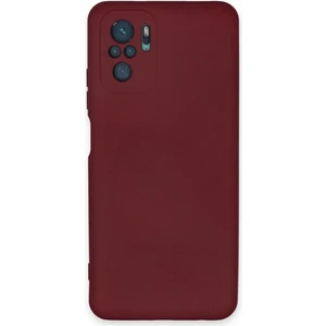 Happycase Xiaomi Redmi Note 10 Kılıf Nano Içi Kadife  Silikon - Bordo