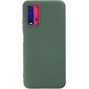 Happycase Xiaomi Redmi 9t Kılıf Nano Içi Kadife  Silikon - Koyu Yeşil