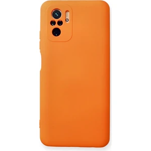 Happycase Xiaomi Redmi Note 10 Kılıf Nano Içi Kadife  Silikon - Turuncu
