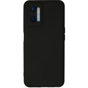 Happycase Oppo A96 Kılıf Nano Içi Kadife  Silikon - Siyah