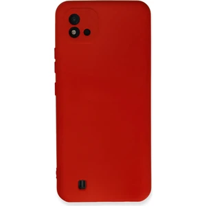 Happycase Realme C11 2021 Kılıf Nano Içi Kadife  Silikon - Kırmızı