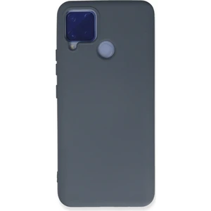 Happycase Realme C15 Kılıf Nano Içi Kadife  Silikon - Gri