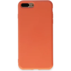Happycase iPhone 8 Plus Kılıf Nano Içi Kadife  Silikon - Turuncu