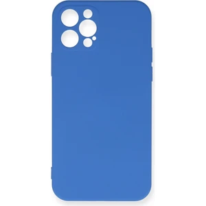 Happycase iPhone 12 Pro Max Kılıf Nano Içi Kadife  Silikon - Mavi