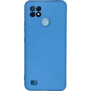 Happycase Realme C21 Kılıf Nano Içi Kadife  Silikon - Mavi