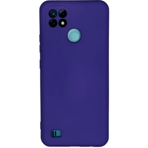 Happycase Realme C21 Kılıf Nano Içi Kadife  Silikon - Mor