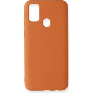 Happycase Samsung Galaxy A21S Kılıf Nano Içi Kadife  Silikon - Turuncu