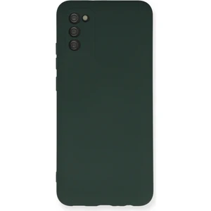 Happycase A02S Kılıf Nano Içi Kadife  Silikon - Koyu Yeşil