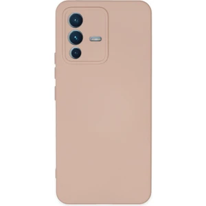 Happycase Vivo V23 5g Kılıf Nano Içi Kadife  Silikon - Pudra