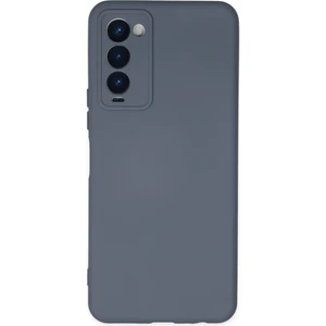 Happycase Tecno Camon 18P Kılıf Nano Içi Kadife  Silikon - Gri