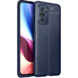 Tekno Grup Xiaomi Redmi K40 / Poco F3 Kılıf Ultra Korumalı Deri Desenli Lüx Niss Silikon Kılıf + Cam Ekran Koruyucu