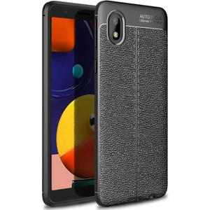 Tekno Grup Samsung Galaxy A01 Core Kılıf Ultra Korumalı Deri Desenli Lüx Niss Silikon Kılıf + Nano Ekran Koruyucu