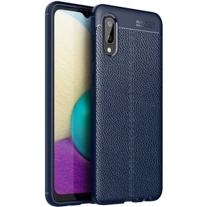 Tekno Grup Samsung Galaxy A02 Kılıf Ultra Korumalı Deri Desenli Lüx Niss Silikon Kılıf + Nano Ekran Koruyucu