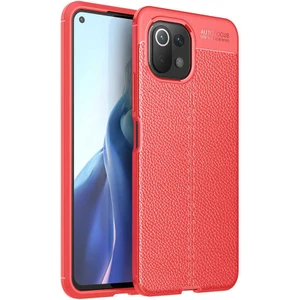 Tekno Grup Xiaomi Mi 11 Lite Kılıf Ultra Korumalı Deri Desenli Lüx Niss Silikon Kılıf + Nano Ekran Koruyucu