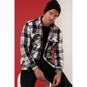 Regular Fit Çift Cepli Oduncu Ekose Uzun Kollu Gömlek Erkek Gömlek CF23W114654