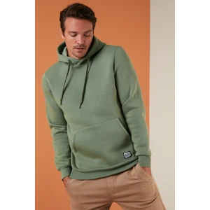 Slim Fit Kapüşonlu Kanguru Cepli İçi Tüylü Yumuşak Şardonlu Sweat Erkek SWEAT 5905281