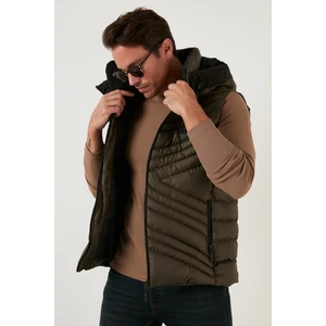 Slim Fit Kapüşonlu Dik Yaka Cepli Şişme Yelek Erkek Yelek 6274910