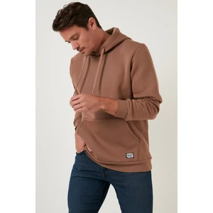 Slim Fit Kapüşonlu Kanguru Cepli İçi Tüylü Yumuşak Şardonlu Sweat Erkek SWEAT 5905281