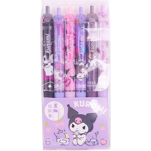 Shenzhen Xin Xin 6 Adet/set 0.5mm Anime Karikatür Baskı Jel Kalem - Mor  (Yurt Dışından)