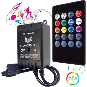 Müziğe /sese Duyarlı Rgb LED Kontrol Paneli + Kumanda – 20 Tuşlu
