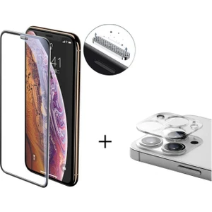 Apple iPhone 11 Pro Max Rika Serisi Anti-Dust Premium Temperli Cam Ekran Koruyucu + Kamera Lens Koruyucu