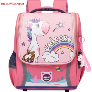 Çocuk Sevimli Karikatür Uzay Anaokulu Çantası - Pembe (Yurt Dışından)