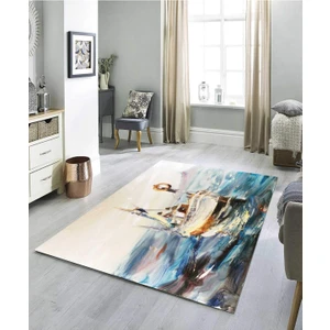 Renkli Halılar Yıkanabilir Dijital Baskı Modern Dekoratif Kaymaz Tabanlı Salon Halısı Mutfak Halısı Yolluk