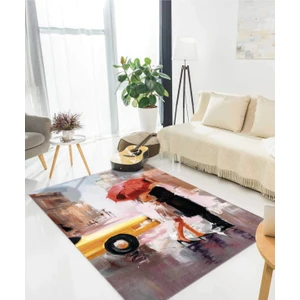 Renkli Halılar Yıkanabilir Dijital Baskı Modern Dekoratif Kaymaz Tabanlı Salon Halısı Mutfak Halısı Yolluk