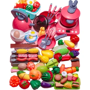 Love Home 75 Parça Çocuk Mutfak Kesme Oyuncak Set - Çok Renkli (Yurt Dışından)