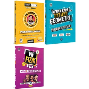 Kr Akademi Yayınları TYT Mert Hoca Matematik - Vip Fizik - Kenan Kara Geometri Defteri Seti 3 Kitap 2023