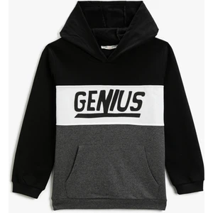 Baskılı Kapüşonlu Sweatshirt