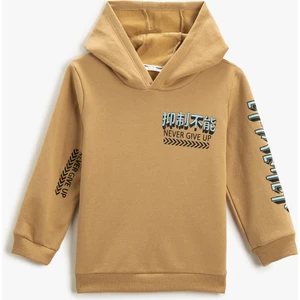 Kapüşonlu Sweatshirt Baskılı