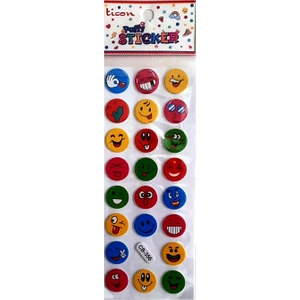 Sticker Gülen Yüz Renkli - 2 Set