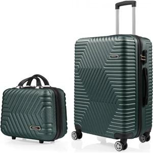 Dzc Kuzenler Avm Orta Boy ve Makyaj G&d Polo Suitcase Abs Lüx Valiz Seyahat Seti  2 Li