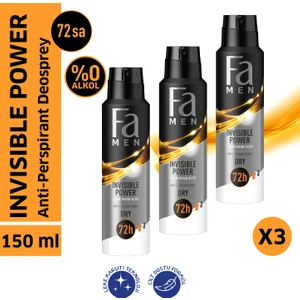Men Invisible Power Deosprey X 3 Adet
