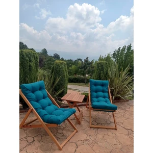 Arıa Şezlong Seti Bahçe&balkon&teras&plaj Katlanır Ikili Set - 2 Şezlong 1 Masa