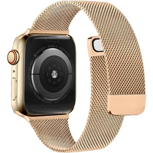 Metal Apple Watch 7/6/se/5/4/3/2 38MM 40MM 41MM Paslanmaz Çelik Mıknatıslı Kordon