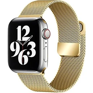 Metal Apple Watch 9/8/7/6/se/5/4/3/2/1 38MM 40MM 41MM  Seri 10-42mm Paslanmaz Çelik Mıknatıslı Kordon
