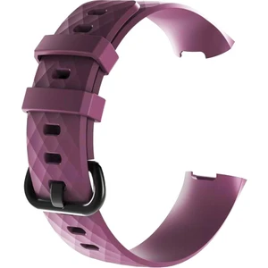 Fitbit Charge 4 Için Large Beden(L Sıze) Silikon Kordon Mor