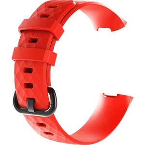 Fitbit Charge 4 Için Small Beden(S Sıze) Silikon Kordon Kırmızı