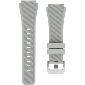 Amazfit Gtr 47 mm Için Silikon Kordon Gri