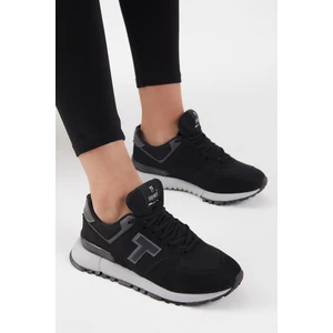 Tonny Black Unisex Siyah Kaymaz Eva Taban Süet Sneaker