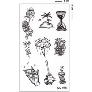 BP Tattoo Minimal Figürler ve Kum Saati Dövmesi Unisex Tattoo