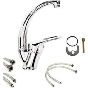 Elmina Armatür Banyo Lavobo Musluğu Çeşmesi Bataryası Çift Girişli