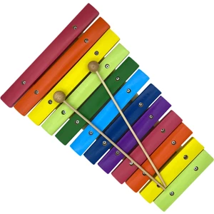 Eğitici Ahşap Oyuncak 12 Notalı Gökkuşağı Ahşap Ksilofon Müzik Aleti