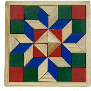 Eğitici Ahşap Oyuncak Mimoza Yapboz Tangram